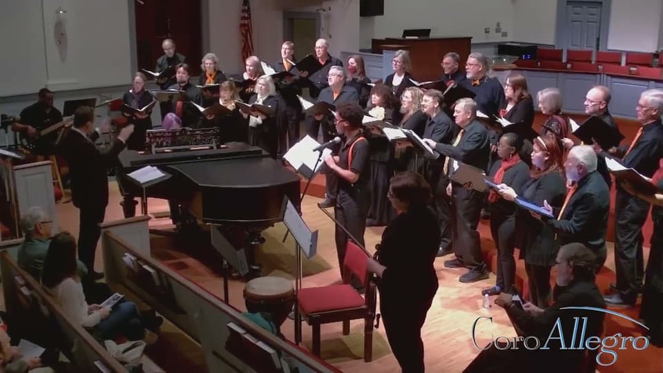 A still from CoroAllegro performing ""Dear Theodosia" - words & music by Lin Manuel Miranda arranged by Andy Beck"