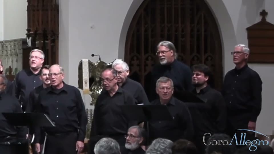 A still from CoroAllegro performing ""I Hear America Singing” by Andre Thomas"