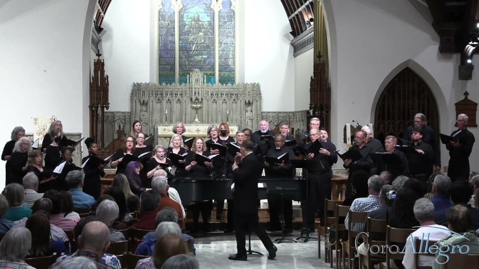 A still from CoroAllegro performing "I Dream A World by Kyle Pederson from "A Vision Unfolding""