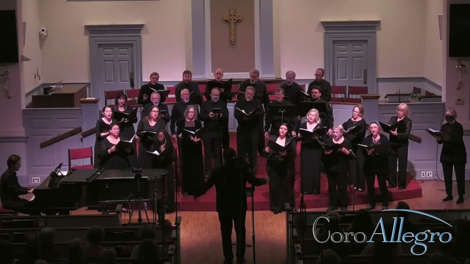A still from CoroAllegro performing ""Light" from "Next to Normal". Lyrics by Brian Yorkey, music by Tom Kitt, Arranged by Lisa Spain"