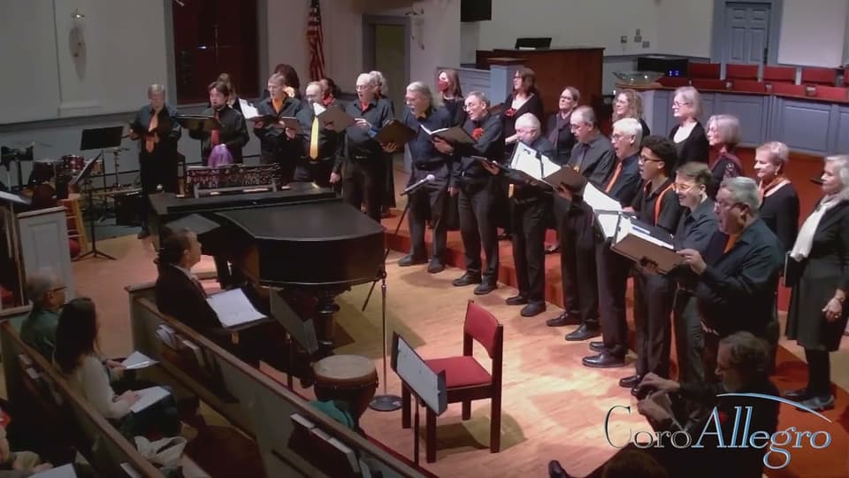 A still from CoroAllegro performing ""Wide Open Spaces" - words & music by Sarah Quartel"