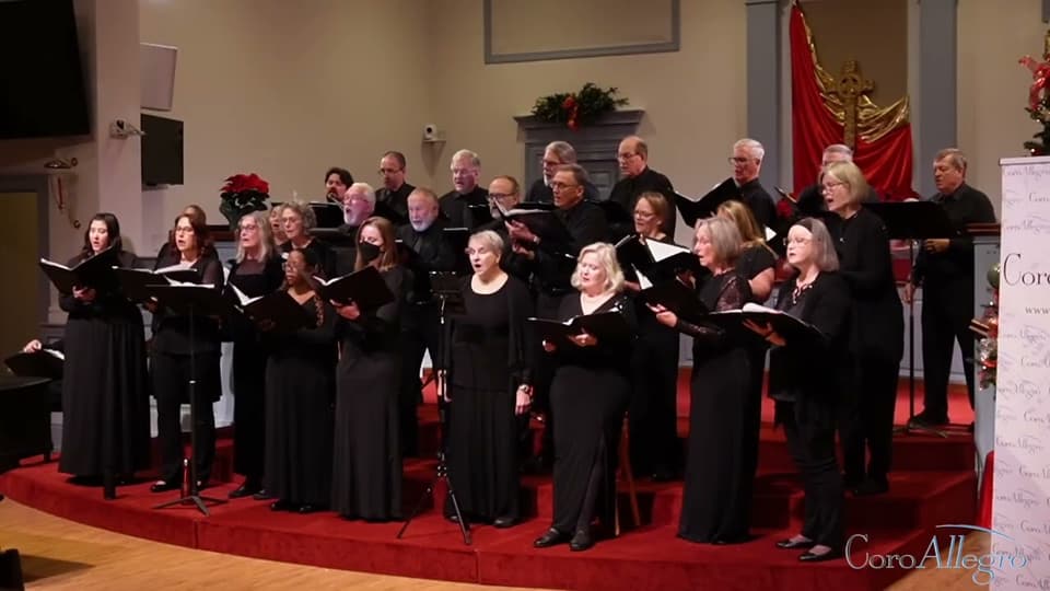 A still from CoroAllegro performing ""Infinite" - composed by John Conahan. Original piece commissioned by Coro Allegro"